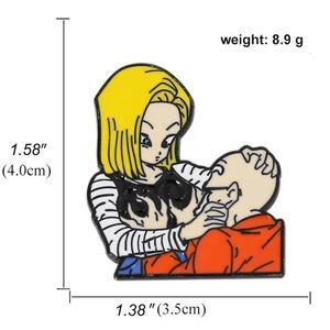Accessories | Dragon Ball Z Sexy Android 18 Pervy Master Roshi Enamel